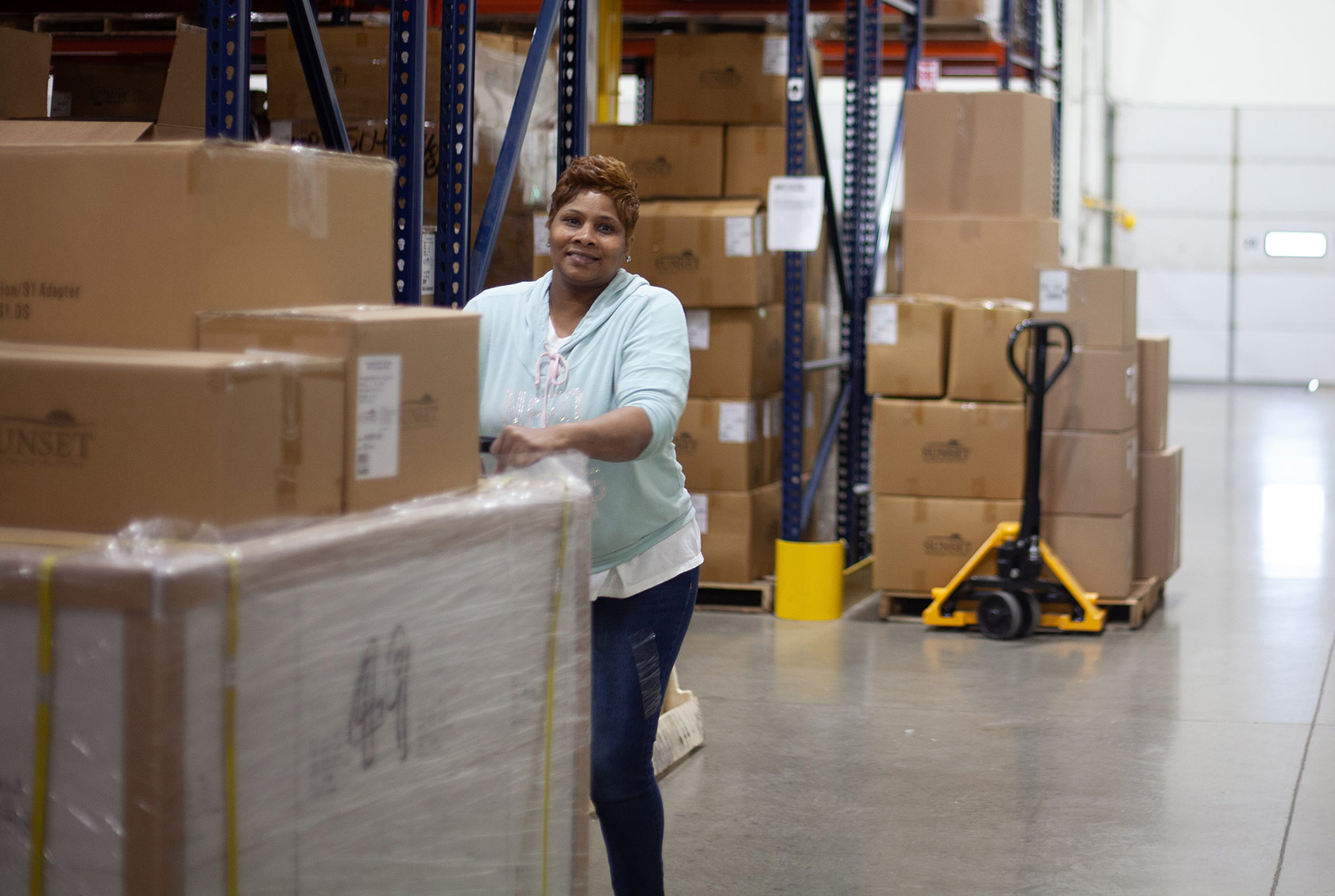 Working at the Sunset Healthcare Solutions distribution center