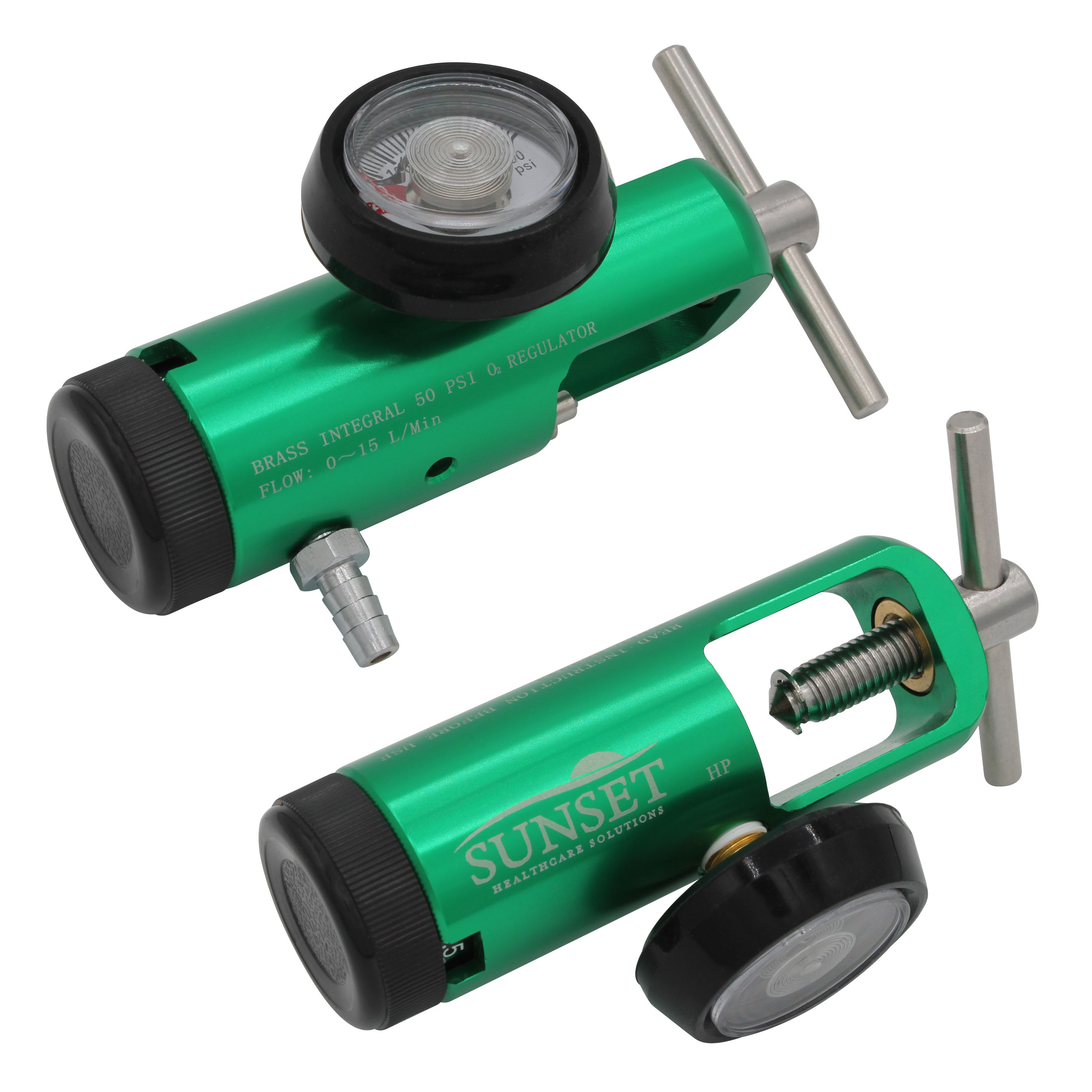 RES043 CGA 870 Style Regulator 0-15 LPM Barbed Outlet