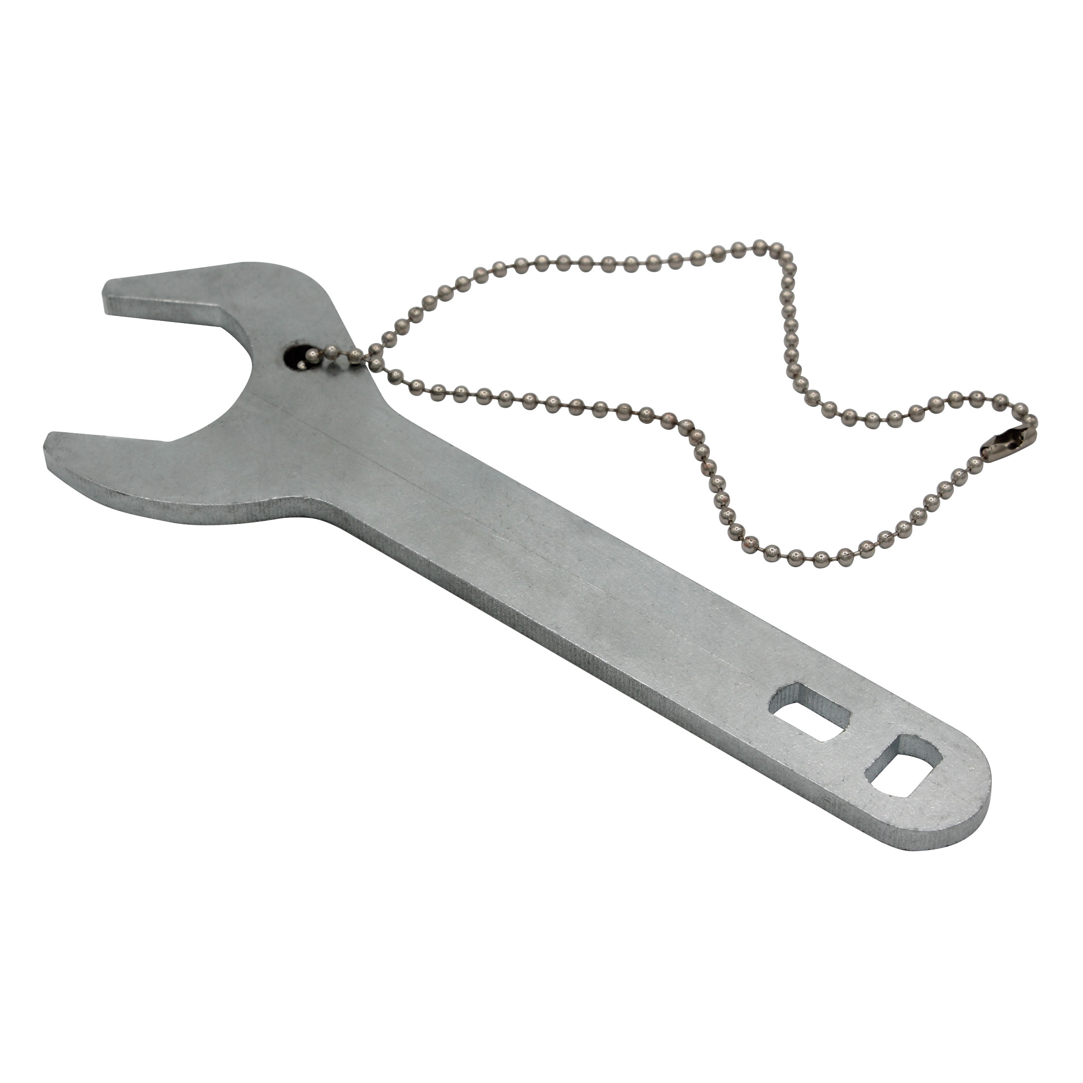 RES031M Metal Wrench with Chain for Post Valve Oxygen Cylinders and CGA 540 Style Regulators