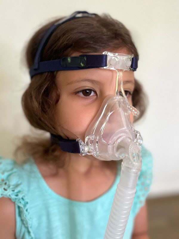 Ray Full Face NIV/CPAP Mask worn by child