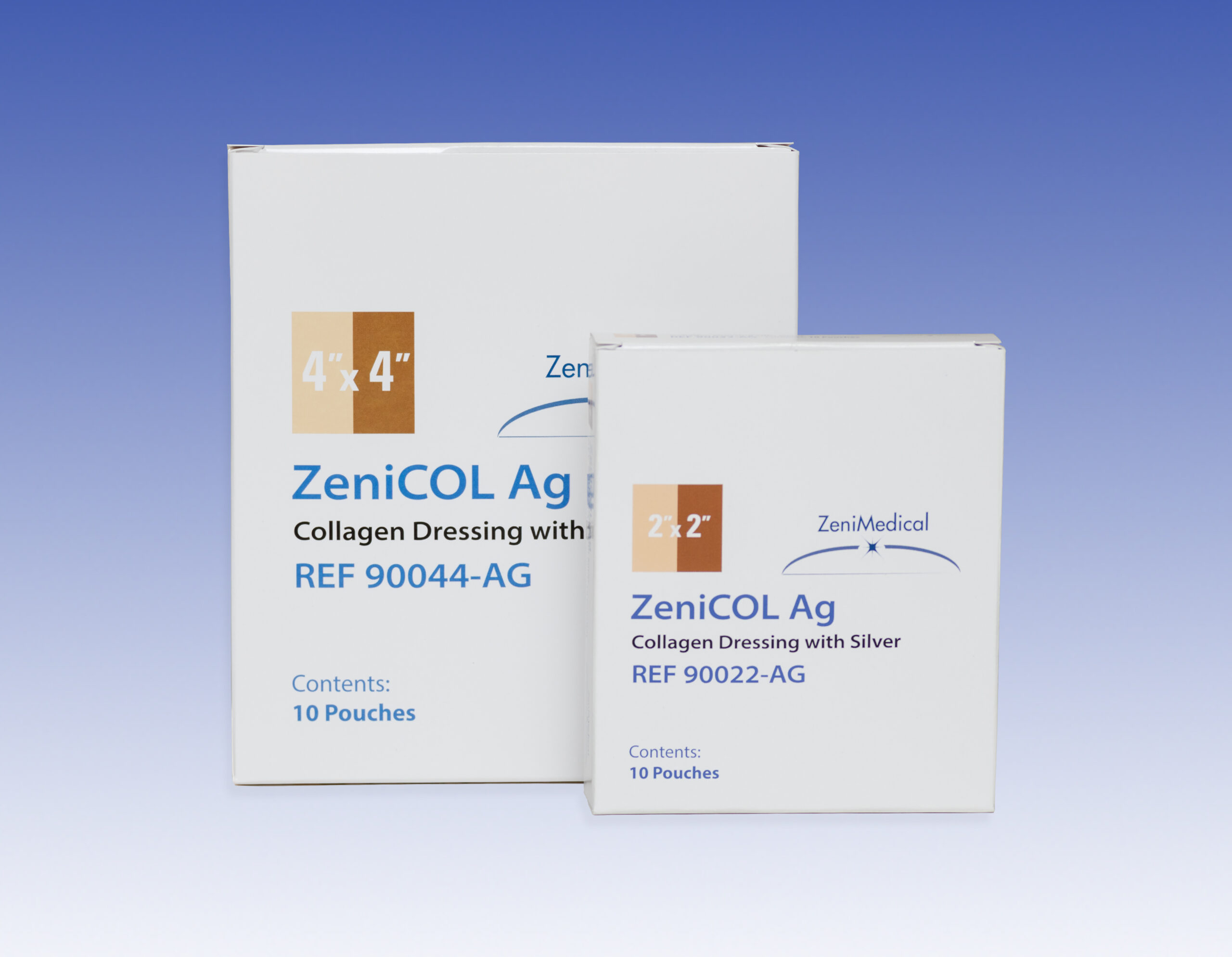 ZeniCOL Ag Silver Collagen Dressing Product Packaging Photo