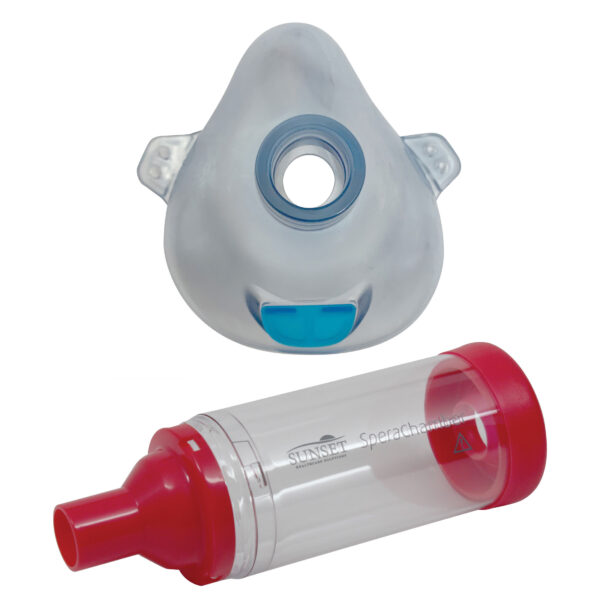 RES195ML SperaChamber Anti-Static Valved Inhaler Chamber for Metered Dose Inhaler with Adult Mask