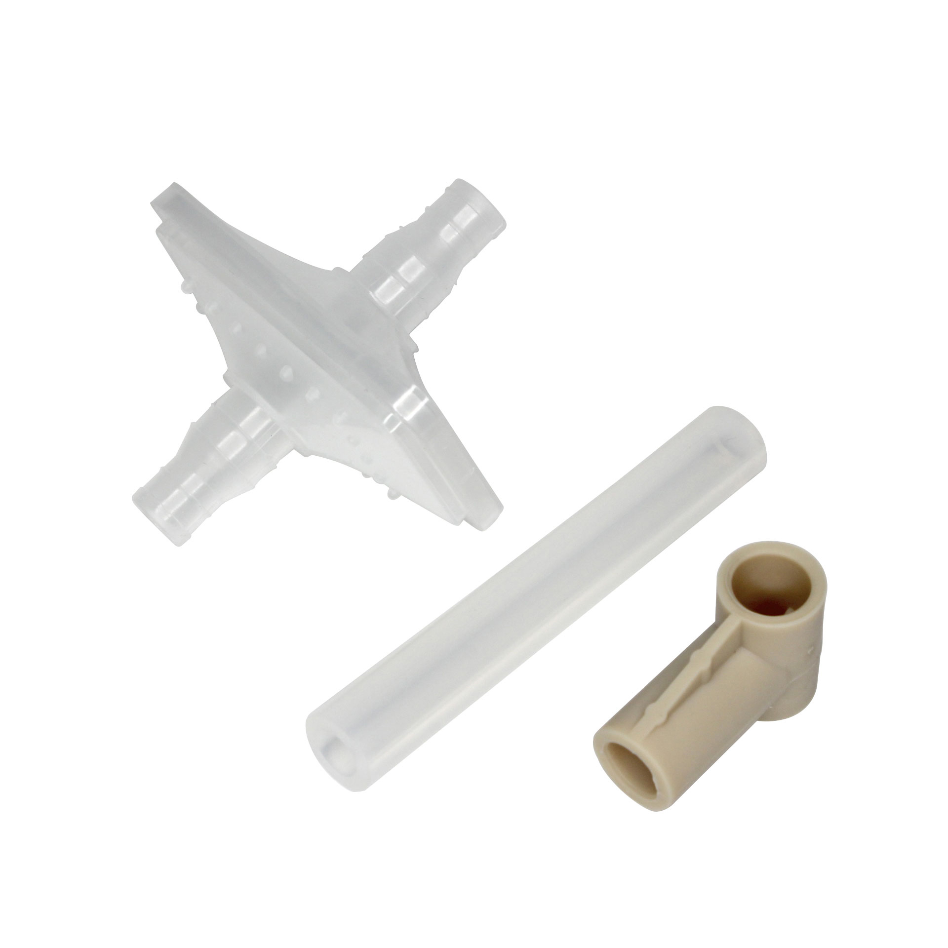 Photograph of RES024-KIT - Suction Component Kit: 1 RES024 Connector Tube 3.5in, 1 BF3812 Bacteria Filter, 1 RES028 Rubber Elbow