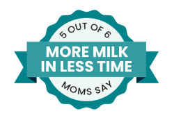 5 out of 6 moms say more milk in less time