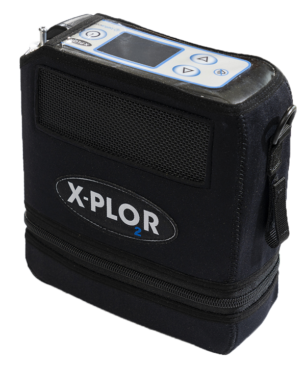 photograph of x-plor portable oxygen concentrator