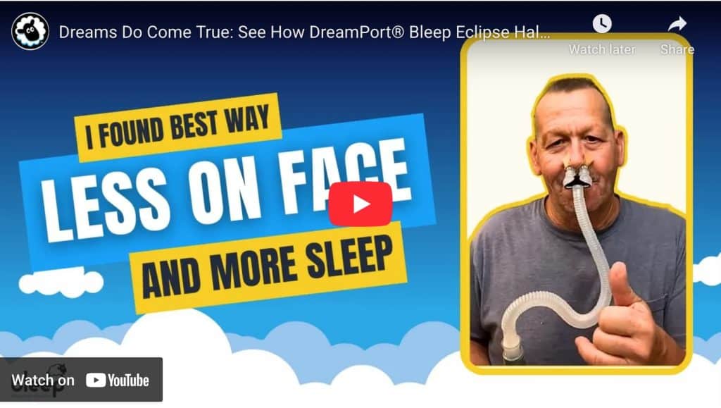 Image of a youtube video player reading "Dreams Do Come True: See How DreamPort® Bleep Eclipse" and "Watch on YouTube"