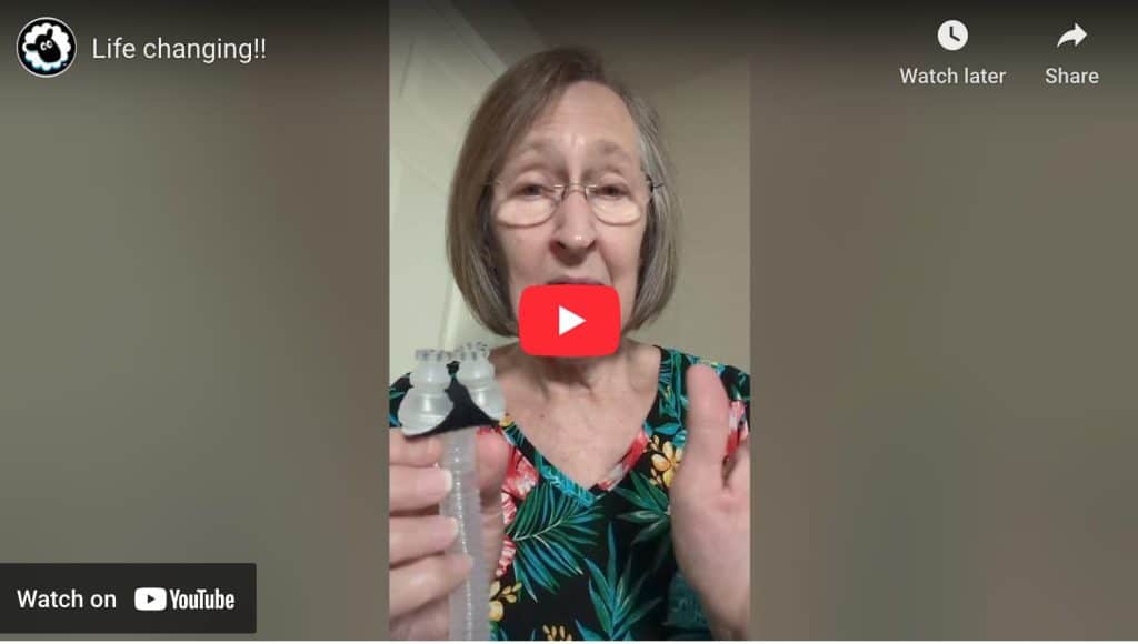 Image of a youtube video player reading "Life changing!!" and "Watch on YouTube"