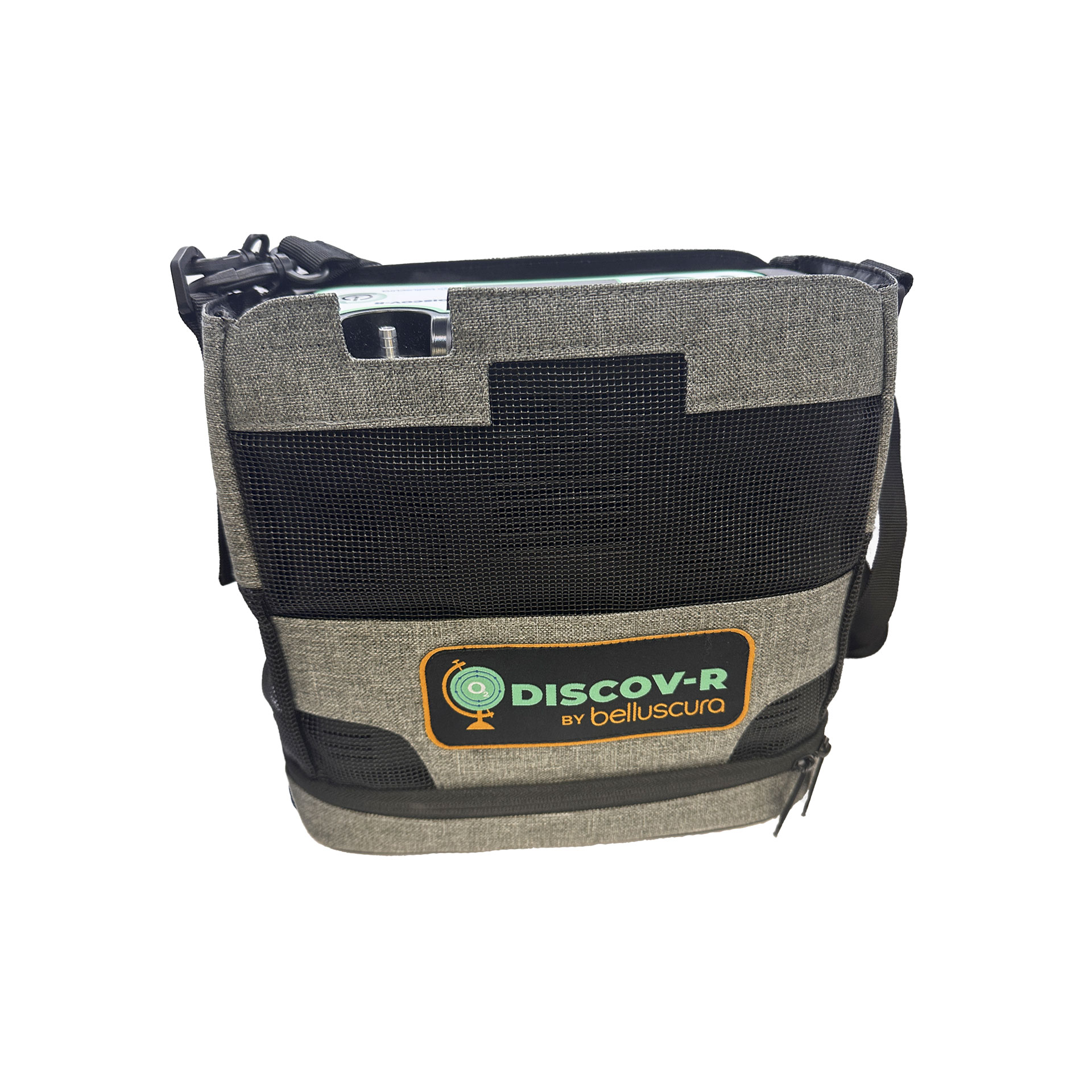 Photograph of DISCOV-R portable oxygen concentrator