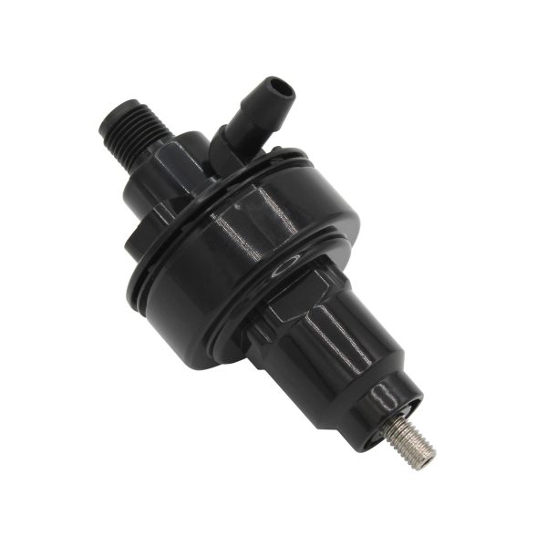 Photo of a black pressure regulator for oxygen concentrators