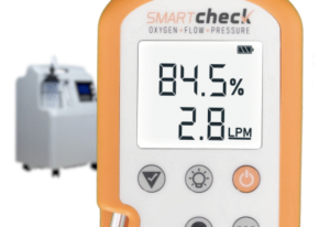 Close up of Smart Check display showing the high contrast measurements with the back-lit screen
