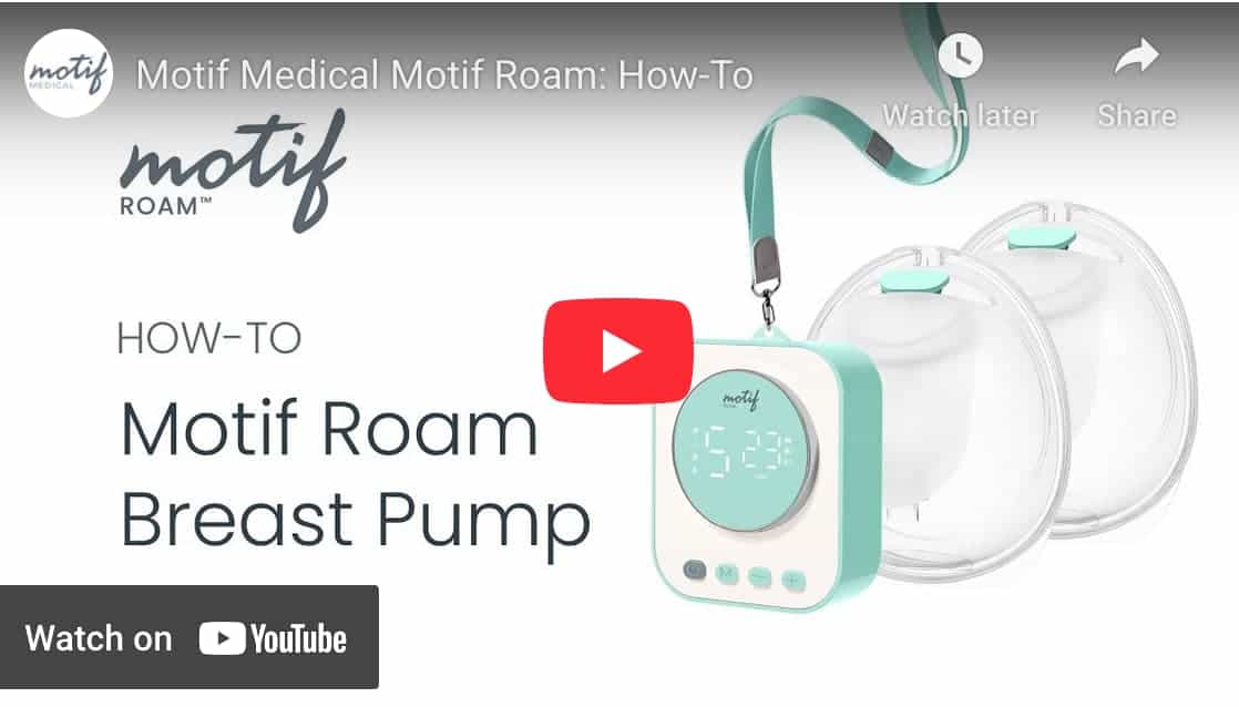 Image of a youtube video player reading "Motif Medical Motif Roam: How-To" and "Watch on YouTube"