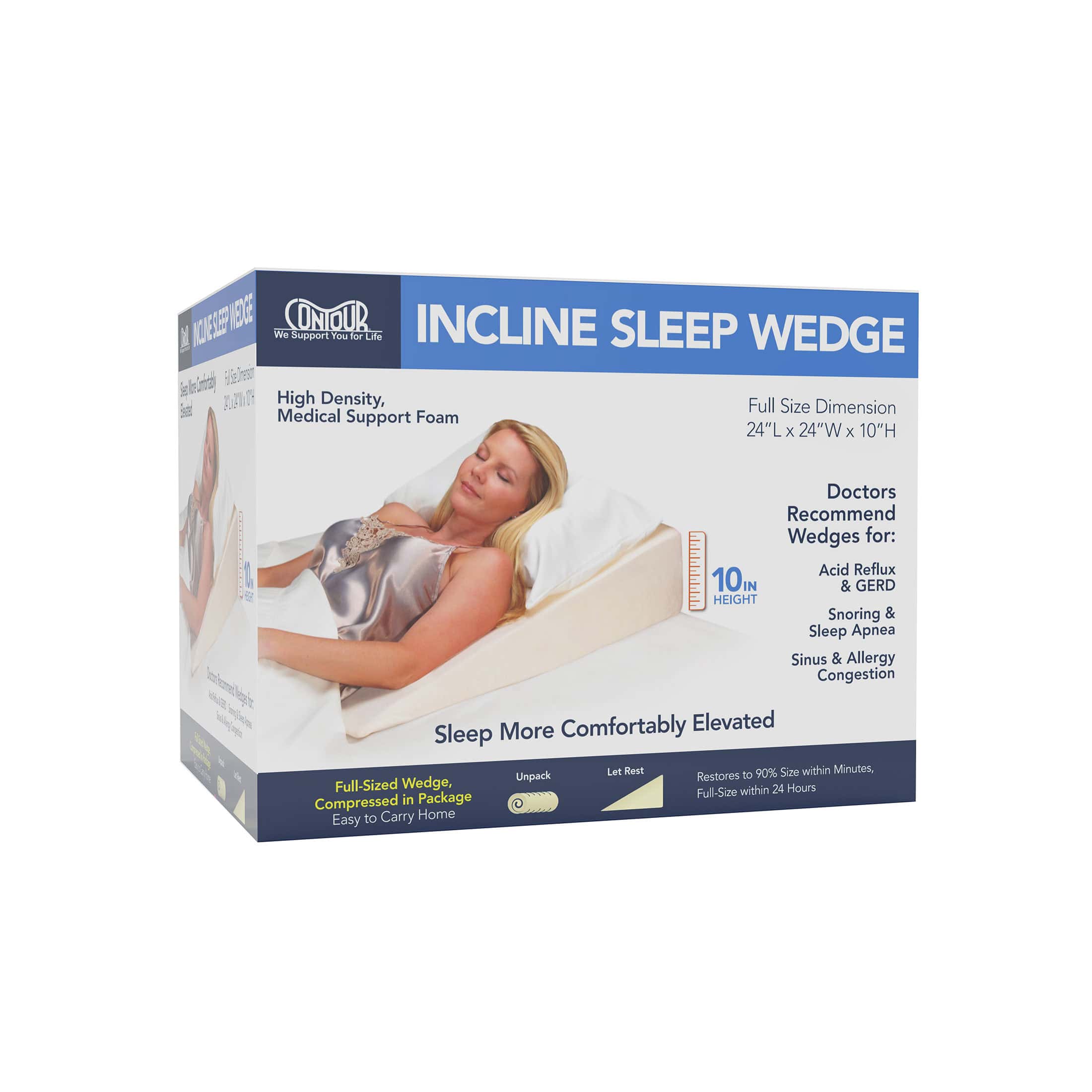 CAP30924 Contour Incline Sleep Wedge packaging