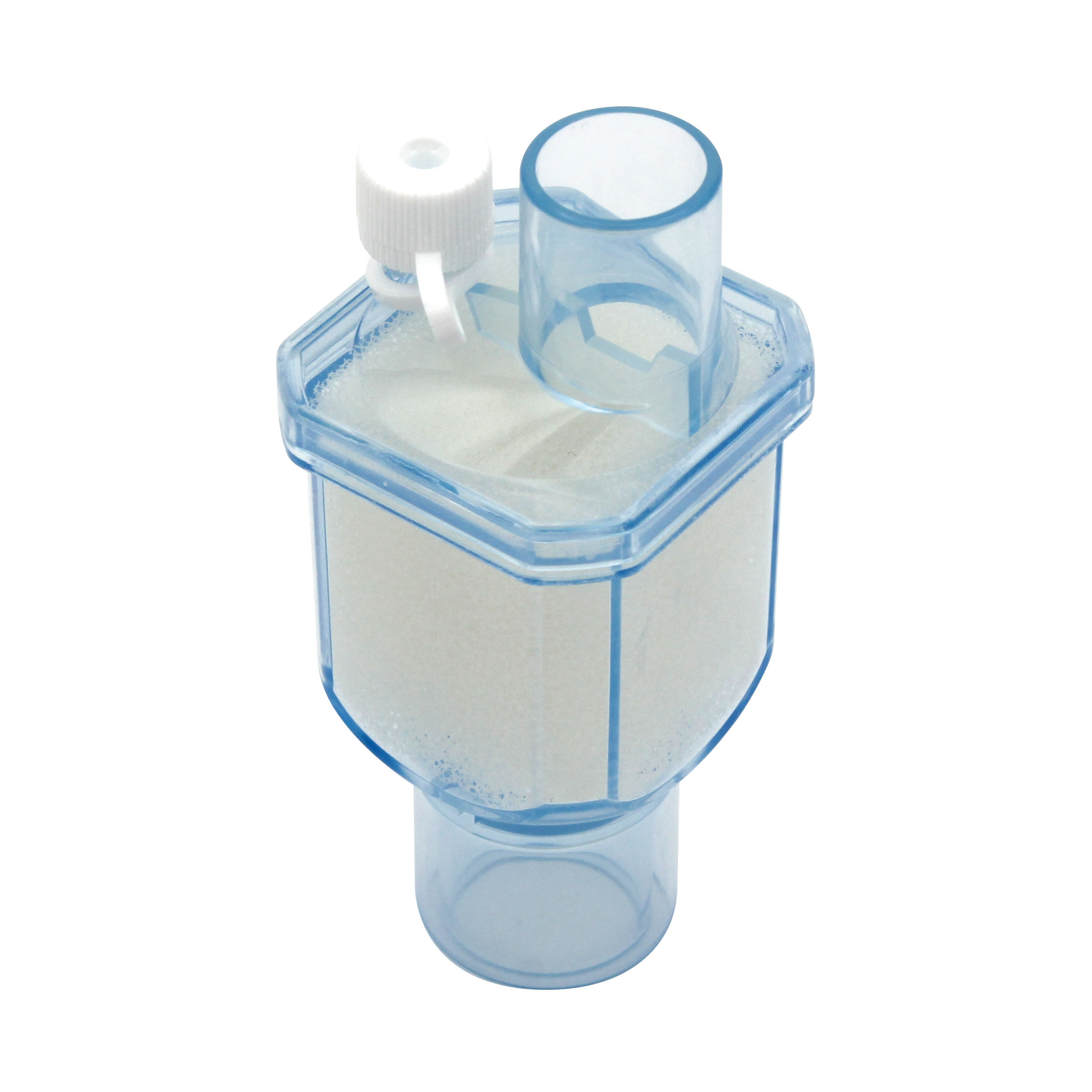 RES027ILLV Inline Large Volume Heat and Moisture Exchanger (HME) With Gas Sampling Port Large Volume (150-1500mL)