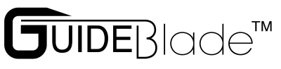 GuideBlade Logo in black and white
